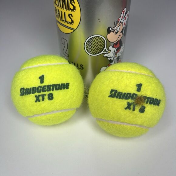 Vintage Micky Mouse Tennis Balls Japan Disneyland Limited Minnie Bridgestone - Picture 6 of 7